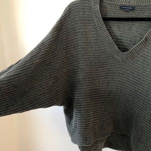 Great oversized, wide neck AE soft v-neck sweater